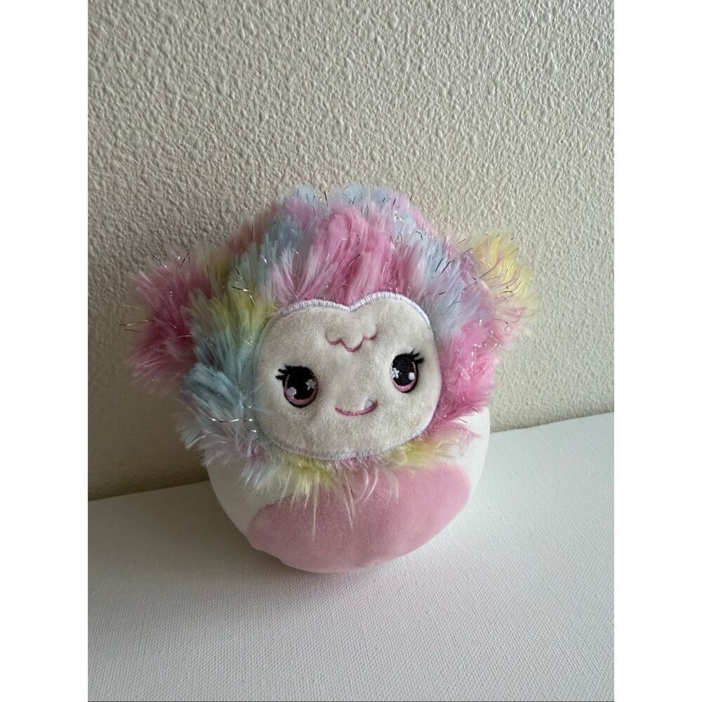 Squishmallows Mystery Squad, Amara The Yeti, Rainbow Tie-Dye, Tinsel Hair,6”